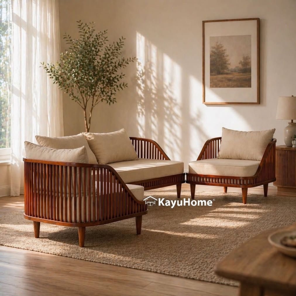 Aurelia Slatted Teak Lounge Set — official KayuHome catalogue image